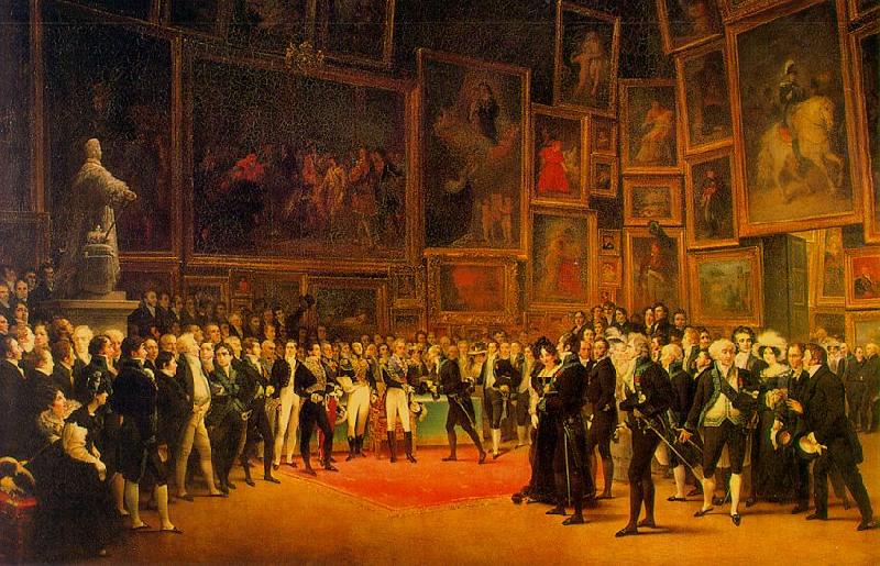  Charles  Distributing Awards to Artists Exhibiting at the Salon of 1824 at the Louvre